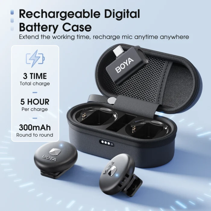 BOYA Omic D/U Wireless Lavalier Lapel Microphone for iPhone iPad Android Type-c Smartphone Youtube Live Recording Interview Vlog - Image 3