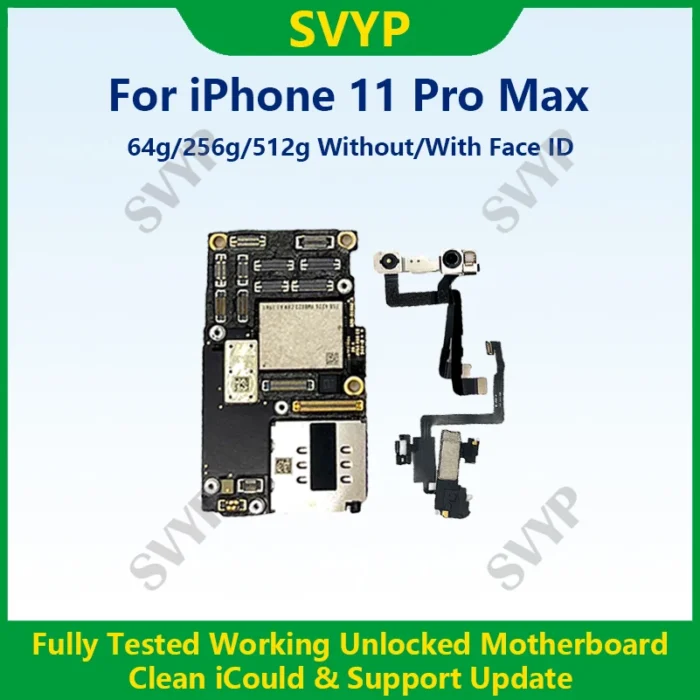 Fully Tested Authentic Motherboard For iPhone 11 Pro Max 64g/256g Unlocked Mainboard With Face ID Cleaned iCloud Fast Shipping - Image 4