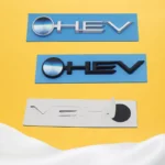 3D Car Styling HEV car Hood Fender trunk Rear Bonnet Nameplate Decal Emblem Badge Sticker for Highlander Granvia Sienna Avalon - Image 3