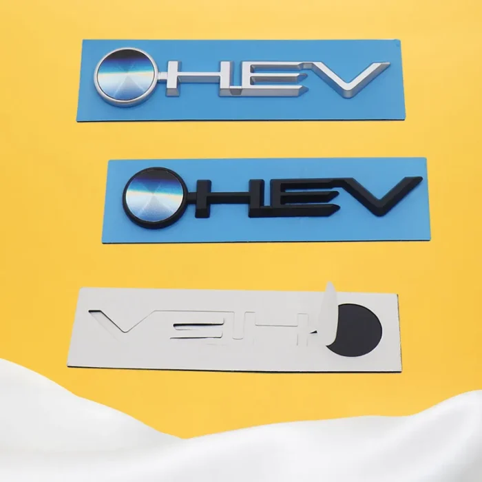 3D Car Styling HEV car Hood Fender trunk Rear Bonnet Nameplate Decal Emblem Badge Sticker for Highlander Granvia Sienna Avalon - Image 3