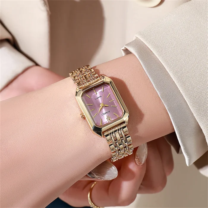 UTHAI Brand New Women Watch Light Luxury Brand Stainless Steel Ladies Business Watches Female Student Fashion Quartz Wristwatch - Image 4