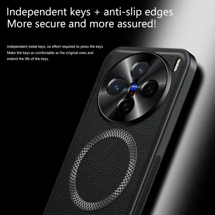 Funda For VIVO X200 Pro Mini X200 Ultra Case Magnetic Luxury Business Leather Texture for Magsafe Wireless charging Back Cover - Image 5