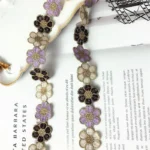 2CM Wide Luxury Polyester Embroidered Colored Flowers Lace Trim Ribbon Dress Collar Headwear Hats Bags Clothing DIY Sewing Decor - Image 6