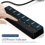 USB 3.0 Power Adapter 4/7 Port Multi USB Splitter Hub USB Hub 2.0 USB Multiple Expander Switch 30CM Cable Hub Docking Stations - Image 3
