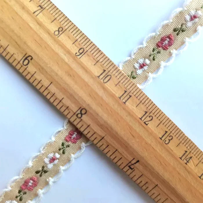 Ethnic Embroidery Lace Trim, Countryside Style Ethnic Woven Ribbon Decoration, 1cm Small Floral Clothing Accessory - Image 2