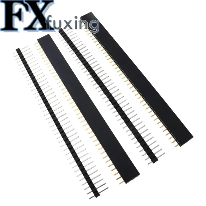 20pcs 10 pairs 40 Pin 1x40 Single Row Male and Female 2.54 Breakable Pin Header PCB JST Connector Strip For Black - Image 2