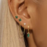 3PCS Exquisite Stainless Steel 12 Constellation Birthstone Earrings Set for Woman Cartilage Piercing Earrings Fashion Jewelry - Image 4