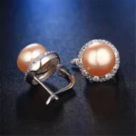 Dainashi High Quality 925 Sterling Silver Zircon Earrings Genuine Natural Freshwater Pearl Stud Earrings for Women - Image 3