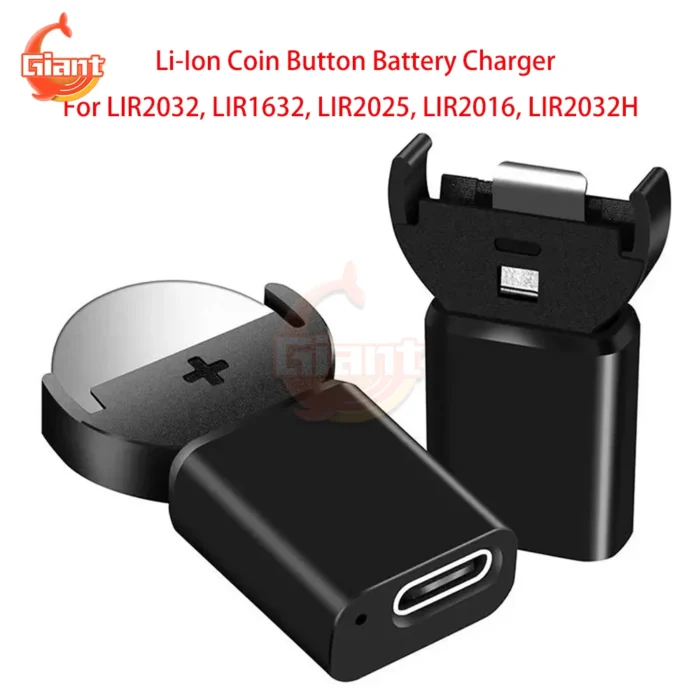 Mini Battery Charger USB Type-C Interface Power Charger Multiple Protection Rechargeable Li-Ion Coin Button Cells Charger - Image 1