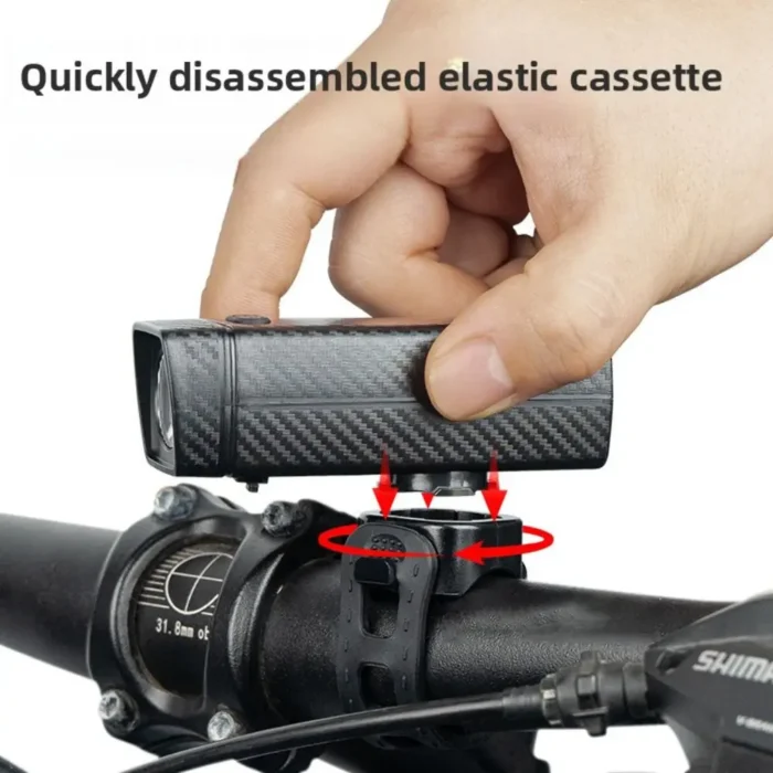 Potable 1000LM Bicycle Headlight Rechargeable Waterproof LED Front Light Warning Bright MTB Bike Lamp Outdoor - Image 3