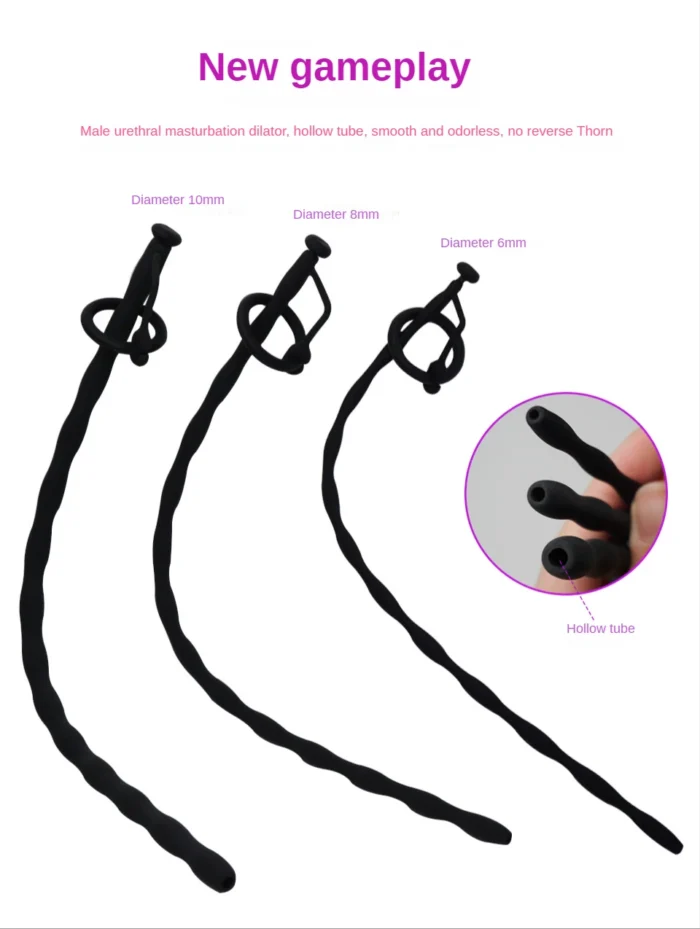Urethral Toys Stimulator For Men Silicone Sounding Set Solid Male Penis Plug Urethral Dilator Urethral Sound Stimulator - Image 5