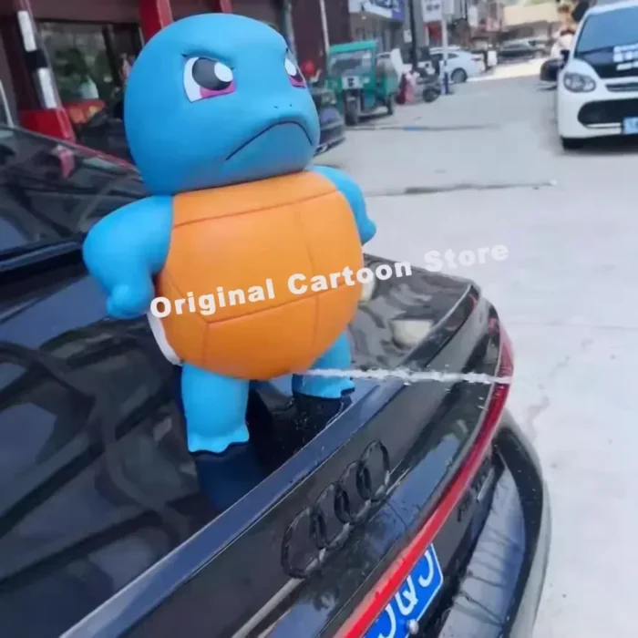 Tsundere Squirt Water Johnny Turtle Car Decorate Ornaments Accessories Car Roof Toy Doll Will Outside The Car Pendant - Image 4