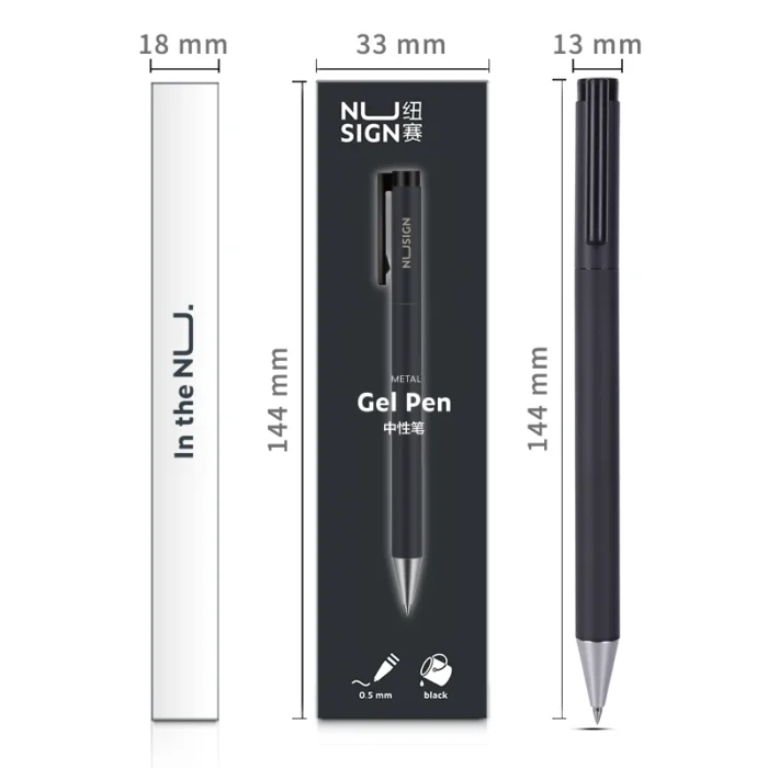 Deli Nusign Metal Gel Pen Set Sign Pen Rollerball Pучка Caneta Gel 0.5MM PREMEC Switzerland Refill Office School Supplier - Image 6