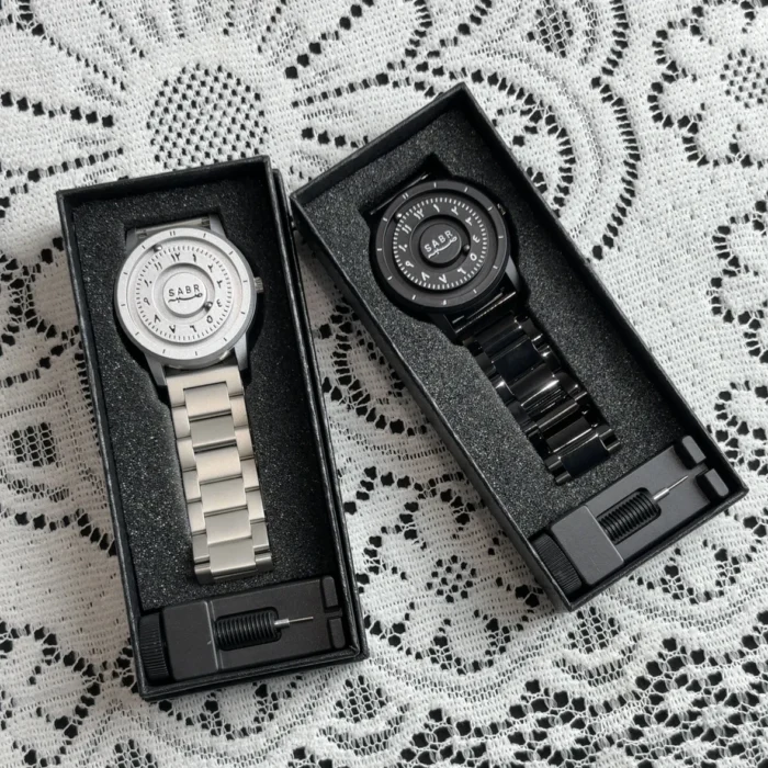 Sabr Arabic Numerals Men's Watch Magnetic Bead Hands with Graduations Custom Mirrorless Watch Gift Box Set - Image 2