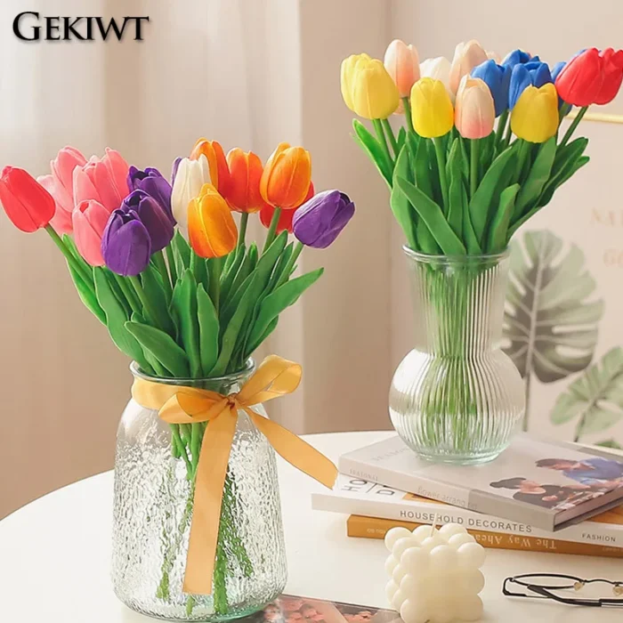 5/10/20 pcs Tulip Flower Artificial Tulip Bouquet PE Foam Home Garden Bouquet Decoration Flower for Wedding Home Decoration - Image 4