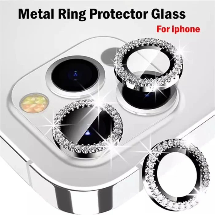 Bling Glitter Diamond Camera Lens Protector Case For iPhone 17 16 15 14 13 12 11 Pro Max Plus Sreen Protectors Film For iPhone17 - Image 2