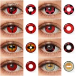 Halloween Contact Lenses Sharingan Eye Cosplay Contact Lenses For Eyes Red Black Colored Contact Lenses Anime Accessories