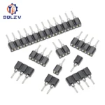 2.54MM Pitch Single Row Female SMD Straight Needle Round Hole Pin Header Copper Foot 1*2p 3p 4p 5p 6p 7p 8p 10p 40pin Connector - Image 2