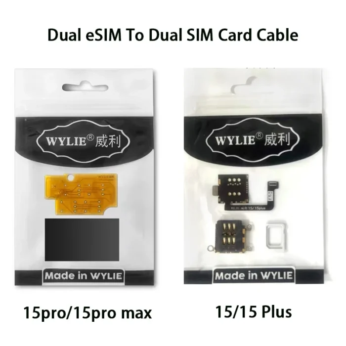 WYLIE 15 /15 Plus US Version Dual ESim To Dual Sim Card 15Pro/15promax US Version With Built-in Dual Card Ribbon Cable - Image 1