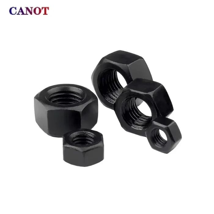 Hardness 8.8 class Black Oxide Carbon Steel Metric Hex Hexagon Nuts M2 M2.5 M3 M4 M5 M6 M8 M10 M12 M14 M16 M18 M20 M22 M24 M27 - Image 4