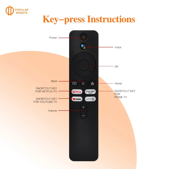 XMRM-M6 Voice remote Control for Xiaomi mi 2nd Gen Box Applicable to TV Box S (2nd Gen) 4K Ultra HD Streaming Media Player - Image 5