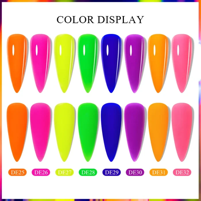 20ml Neon Nude Poly Nail Extension Gel Bright Fluorescent Gel Pink Green Quick Building Nail Semi Permanent Finger Varnish - Image 4