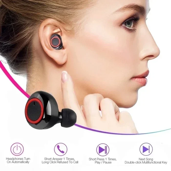 Y50 TWS Fone Bluetooth Earphones Wireless Headphones Touch Control Wireless Bluetooth Headset with Mic Air Bluetooth Earbuds - Image 4