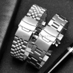Luxury Solid Stainless Steel Band 18mm 19mm 20mm 21mm 22mm Straps for Seiko for Jubilee for Oyster Belt Men's Watch Accessories - Image 2