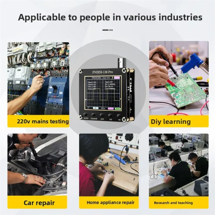 -138PROHandheld Small Oscilloscope Portable Digital Oscilloscope Entry-Level Teaching and Maintenance - Image 4