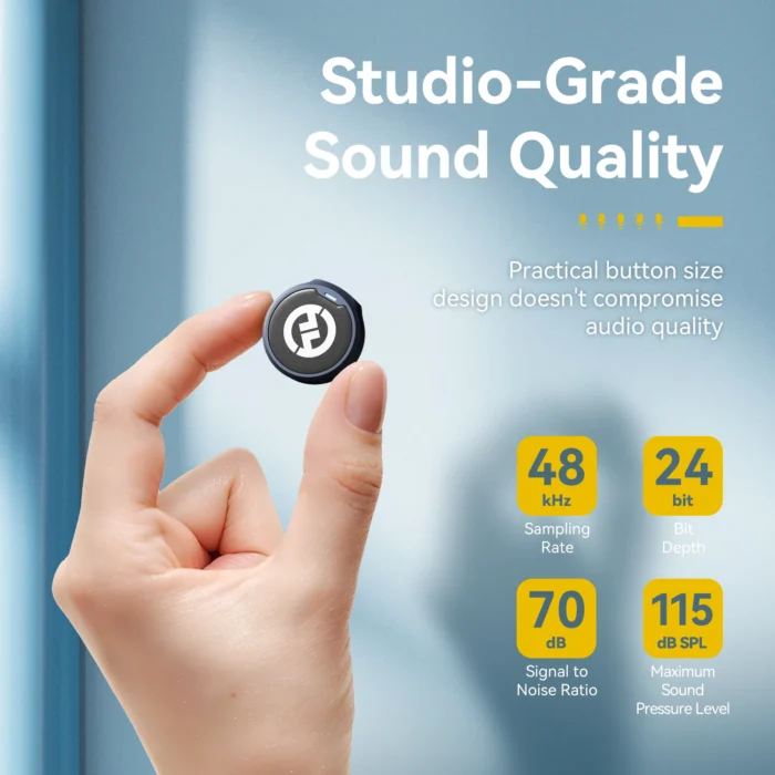 Hollyland LARK M2 Wireless Lavalier Microphone 48KHz 24Bit 300m Range 10H Worktime Wireless Microphone for Photography Vlog Live - Image 3