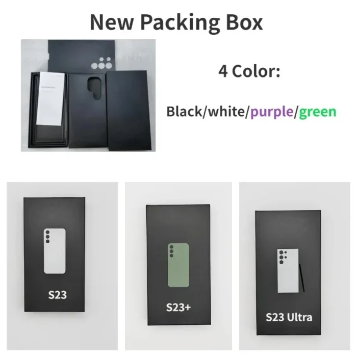 New Empty Packing Box For Samsung Galaxy S23 Ultra S23+ S23 Plus S23 FE Box or Accessories 25W Charger Type C Cable Headset - Image 1