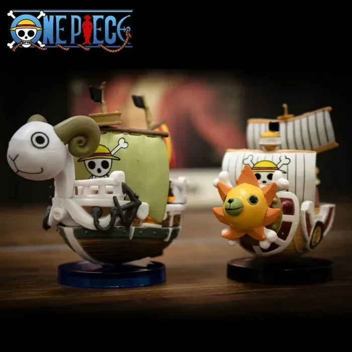 Anime One Piece Ship Figure Luffy Model Toy Super Cute Mini Boat THOUSANDSUNNY Going Merry Assembled Model Action Figure Gifts - Image 1