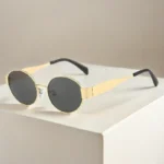 Retro Steampunk Sun Protection Sunglasses Vintage New Women's Metal Oval Sunglasses Ladies Classic UV400 Sunscreen Eyewear - Image 5