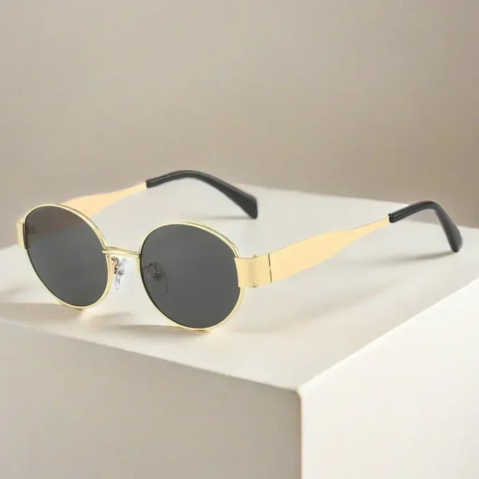 Retro Steampunk Sun Protection Sunglasses Vintage New Women's Metal Oval Sunglasses Ladies Classic UV400 Sunscreen Eyewear - Image 5