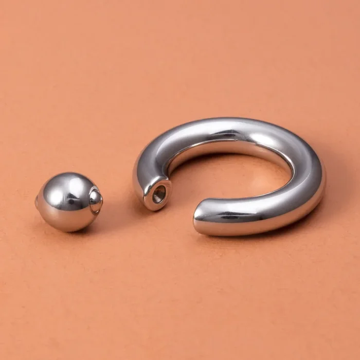 1pc Surgical Steel Captive Bead Ring Hoop Earring BCR Ear Weights Nose Piercing Stretcher Expander Gauge Closure PA Body Jewelry - Image 4