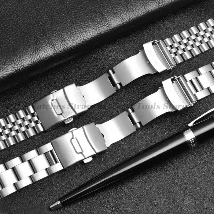 Luxury Solid Stainless Steel Band 18mm 19mm 20mm 21mm 22mm Straps for Seiko for Jubilee for Oyster Belt Men's Watch Accessories - Image 4