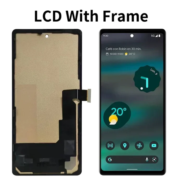 100% Tested For Google Pixel 6A GX7AS, GB62Z, G1AZG, GB17L LCD Display Touch Screen Digitizer Pixel 6a Lcd with frame - Image 5