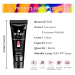 20ml Neon Nude Poly Nail Extension Gel Bright Fluorescent Gel Pink Green Quick Building Nail Semi Permanent Finger Varnish - Image 6