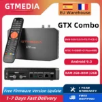GTMEDIA GTX Combo 4K/8K UHD Smart TV Box Android 9.0+DVB-S/S2/S2X+T/T2+C/C2,2GB+32GB,CA Card Slot&CI+1.4,SATA-HDD,BT4.1 Decoder