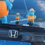 Tsundere Squirt Water Johnny Turtle Car Decorate Ornaments Accessories Car Roof Toy Doll Will Outside The Car Pendant - Image 3