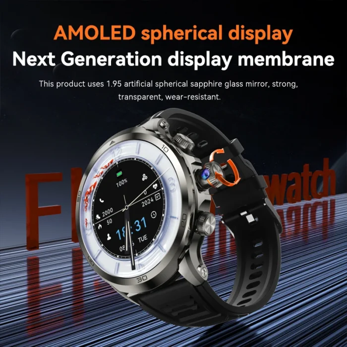 H19 SmartWatch SIM Card Full Network Android 10.1 GPS WIFI 1.95-inch Rotating Camera 8+128G Large Memory Latest Man Watch - Image 2