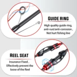 Sougayilang Baitcasting Fishing Rod 2.1m 3.3LB MAX Drag UltraLight Carbon Fiber Rod Pole 4Section with EVA Handle Caña De Pescar - Image 3