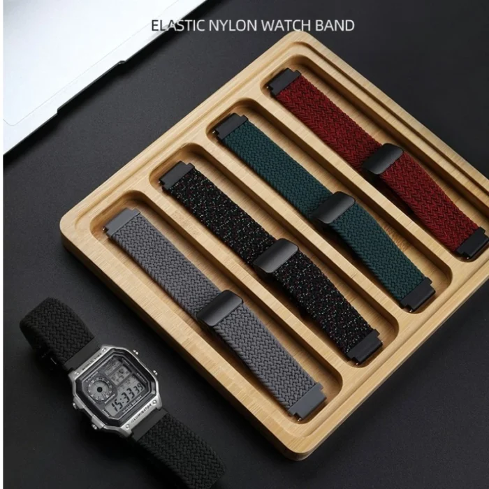 AE-1200 Elastic Nylon Magnetic Buckle Watchband Quick Release Bracelet For Casio AE1200 AE1300 1500 A158 a159/168 Watch Strap - Image 2