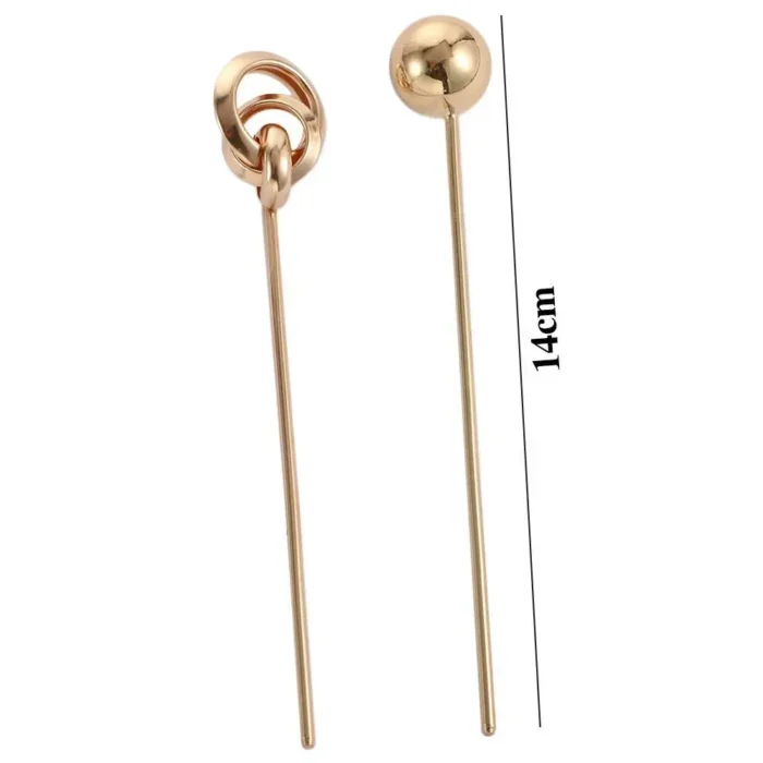 Accessories Disk Hair Temperament Simple Round Ball Hollow Metal Hairpins Hair Accessories Hair Sticks Hair Fork - Image 6