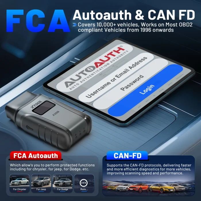 XTOOL Anyscan A30M Bluetooth OBD2 Scanner Car Diagnostic Tools 26+ Reset Service Code Reader CANFD Protocol Lifetime Free Update - Image 6