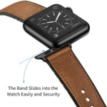 Strap for Apple watch band 44mm 42mm 45mm 49mm 41mm 40mm 46mm Leather+Silicone correa bracelet iWatch Serie 10 9 ultra 8 7 6 SE - Image 4