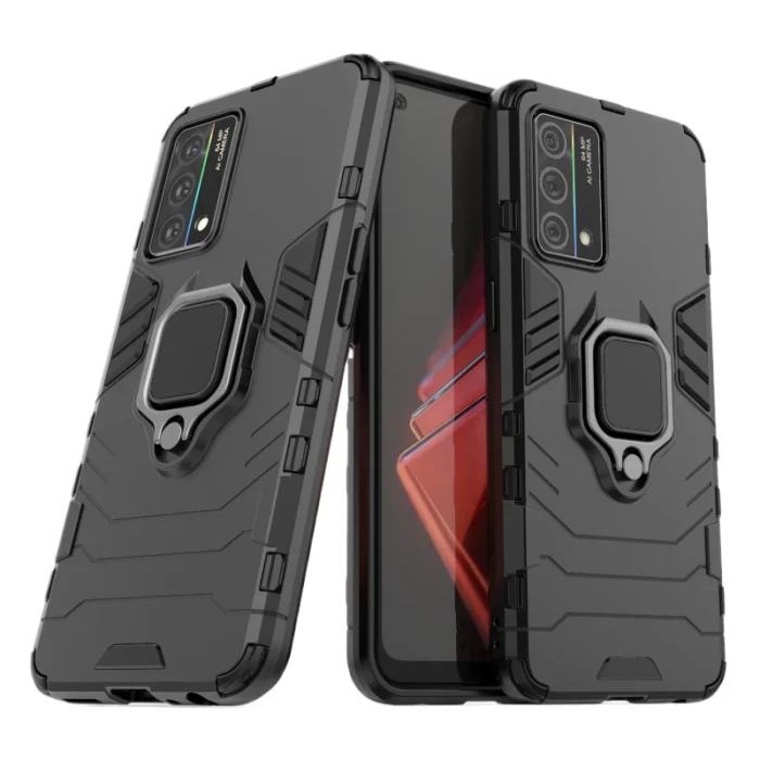 For OPPO K9X K9S K9 Pro 5g Back Cover Phone Case Shockproof Armor Anti-Fall Metal Ring Holder Magnetic Protect Coque Cases - Image 1