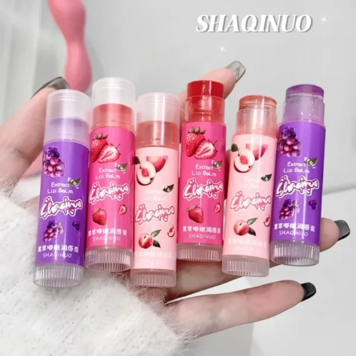 Set of 3Pcs Fruit Extract Lip Balm Jelly Moisturizing Hydrating Lipsticks Watery Gloss Fade LipLines Lip Care Tinted Lip Pomade - Image 4