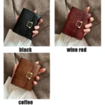 Women Wallet Vintage Short Leather Small Purse Mini Female Fashion Multi-Card Card Holder Coin Purse Multi-functional Clutch Bag - Image 5