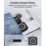 100W 3 in 1 foldable Wireless Charger Pad Stand for iPhone 15 14 13 16Pro Max Airpods iWatch Fast Wireless Charging Dock Station - Image 5